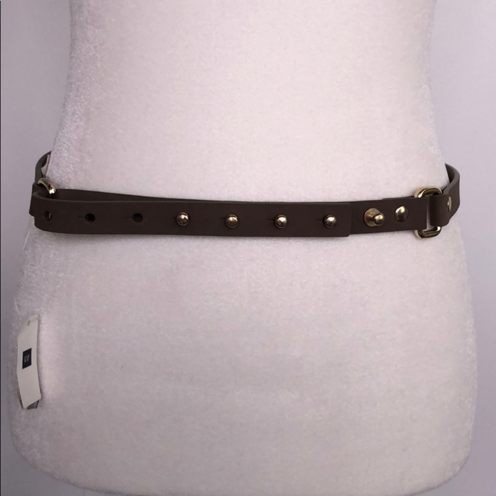 Gap Skinny Belt Gray Leather XS